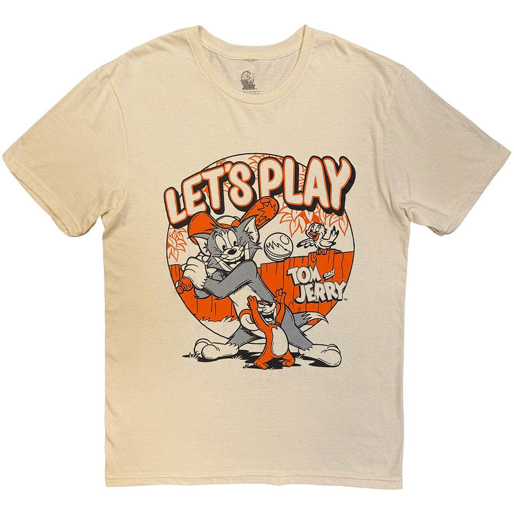 Tom And Jerry - Let's Play Herren TShirt - Creme